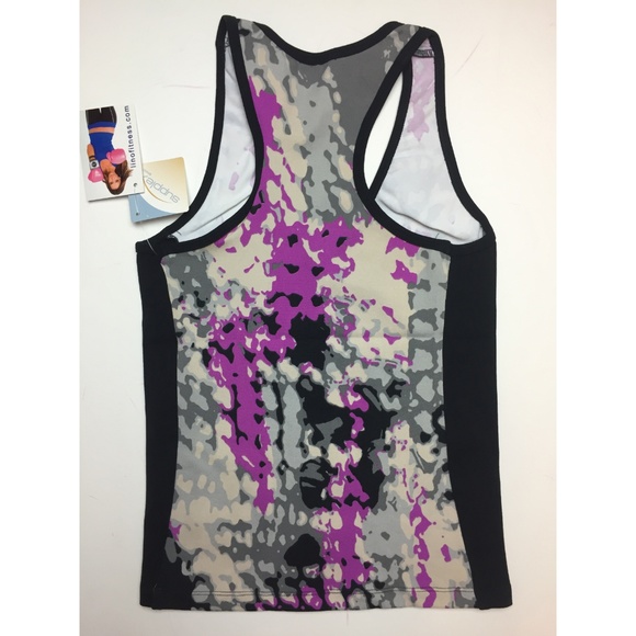 Camo Compression Gym Tank Top Pink M-L - Picture 4 of 7